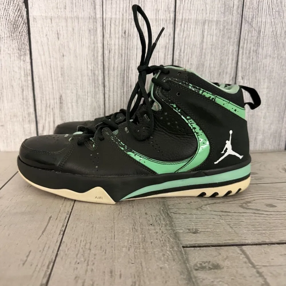Nike Jordan Size 8.5 Phase 23 Hoop 2 602671-331 Black Green Basketball Sneakers